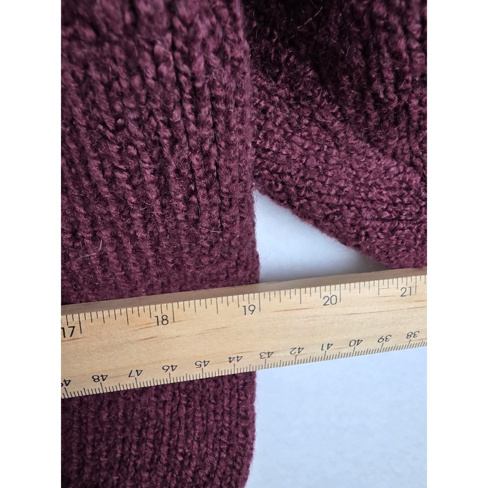 Old Navy Womens Go-Recycled Mock Neck Sweater Burgundy Maroon Knit Pullover M - Picture 4 of 7